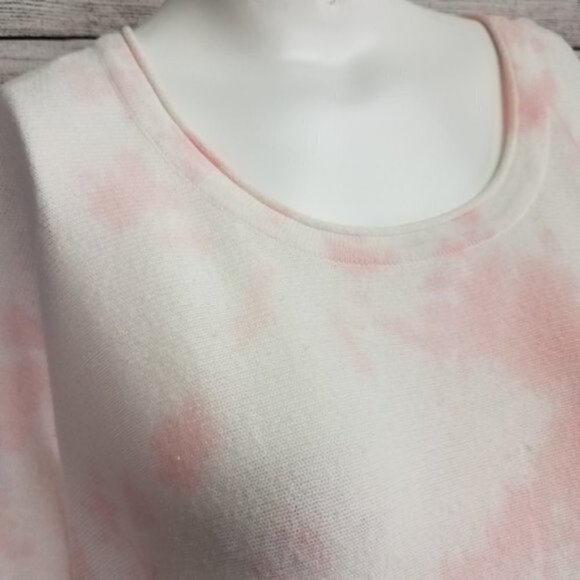 NEW Cloth by Design Nordstrom XS Pink Tie Dye Tunic Knit Sweater Top Asymmetric - Picture 9 of 12